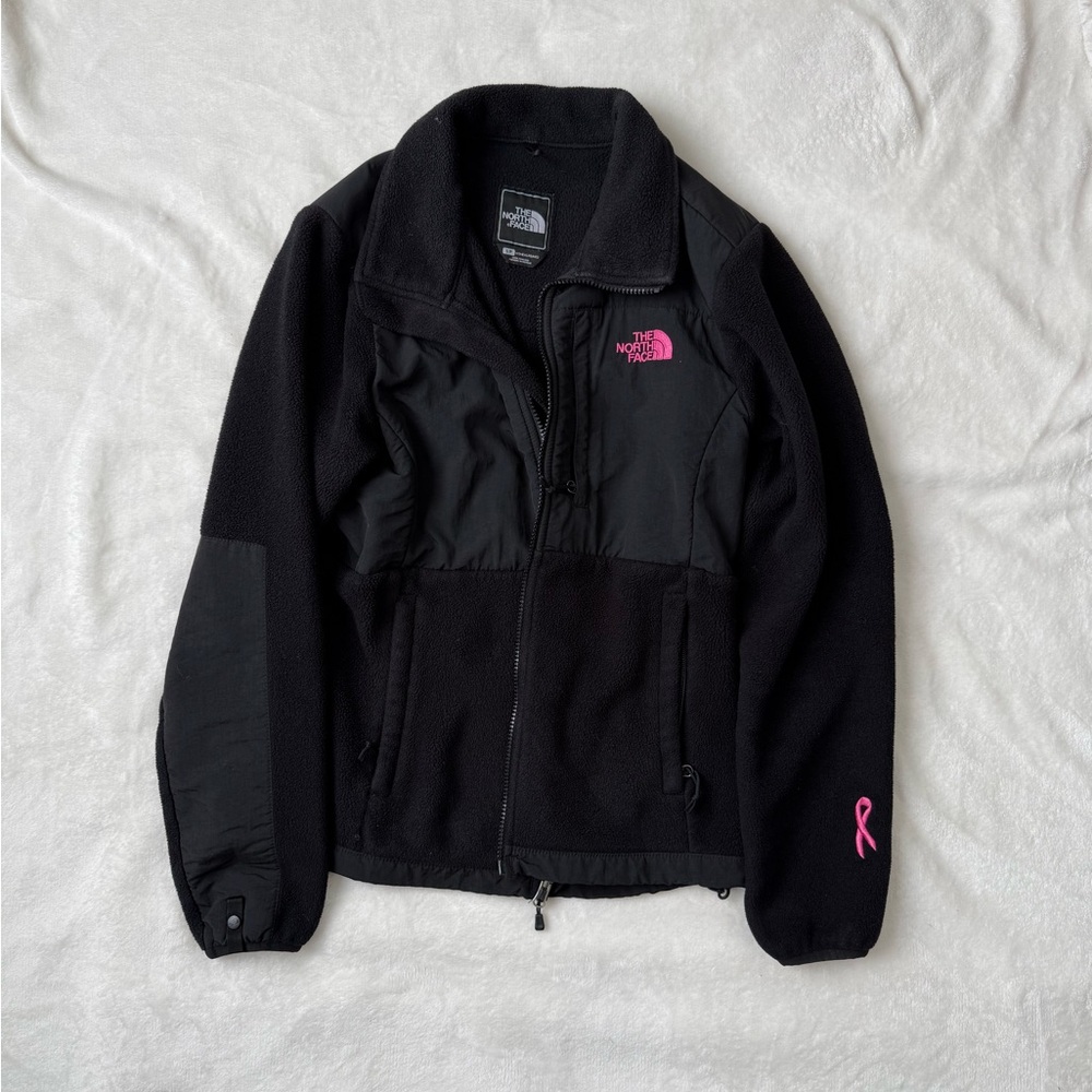 The North Face Black Fleece with Pink Accent